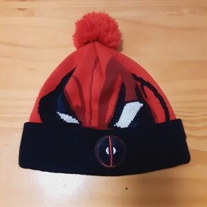 Deadpool Beanie Marvel Red and Black EUC